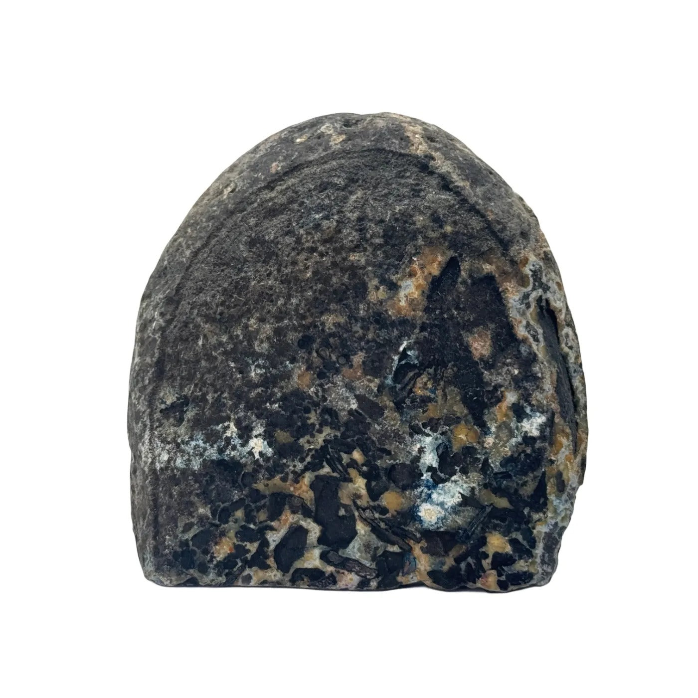 Agaat geode cut base blauw #17