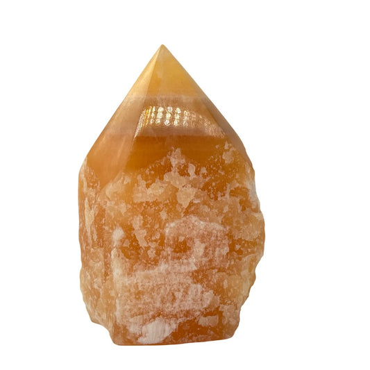 Oranje calciet gepolijste punt #4