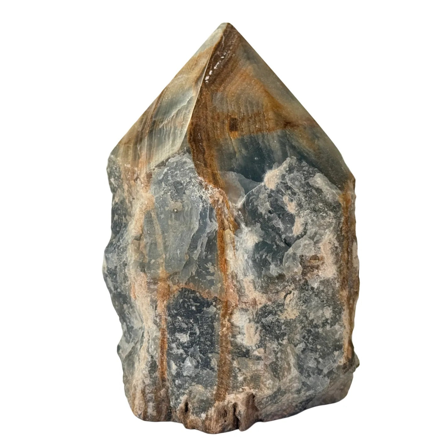 Blauwe onyx gepolijst punt #1