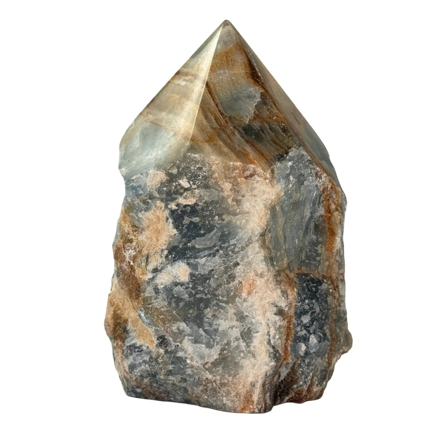 Blauwe onyx gepolijst punt #1