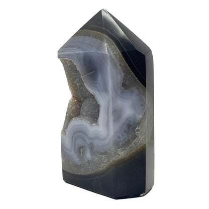 Agaat toren gepolijst druzy #1