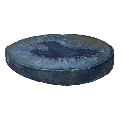 Agaat schijf slab blauwkleurig #2