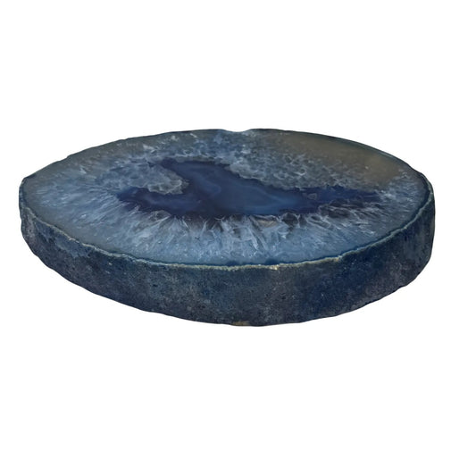 Agaat schijf slab blauwkleurig #2
