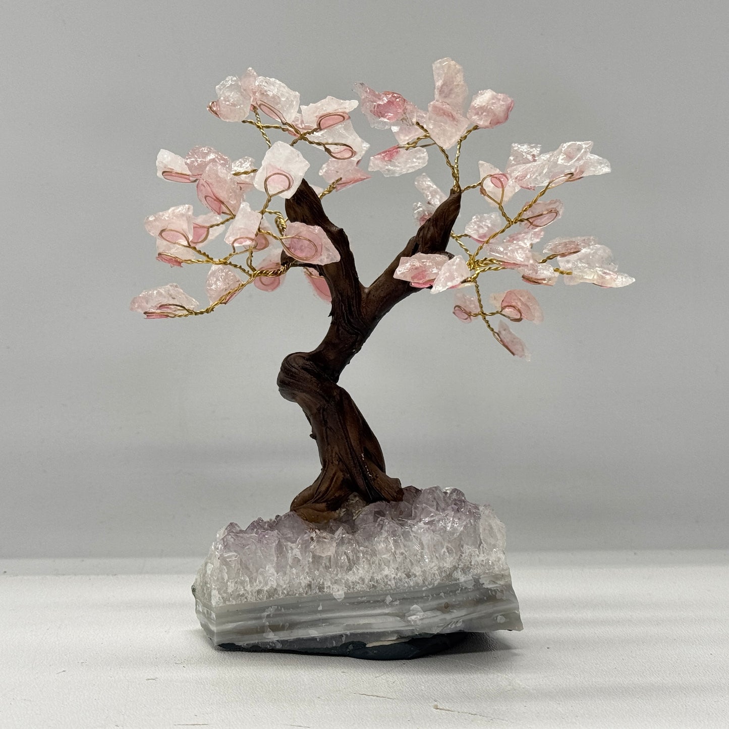 Rozenkwarts edelsteen boom
