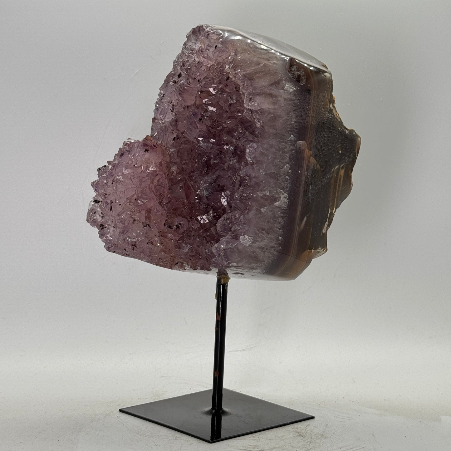 Rots Agaat met amethist op standaard #10