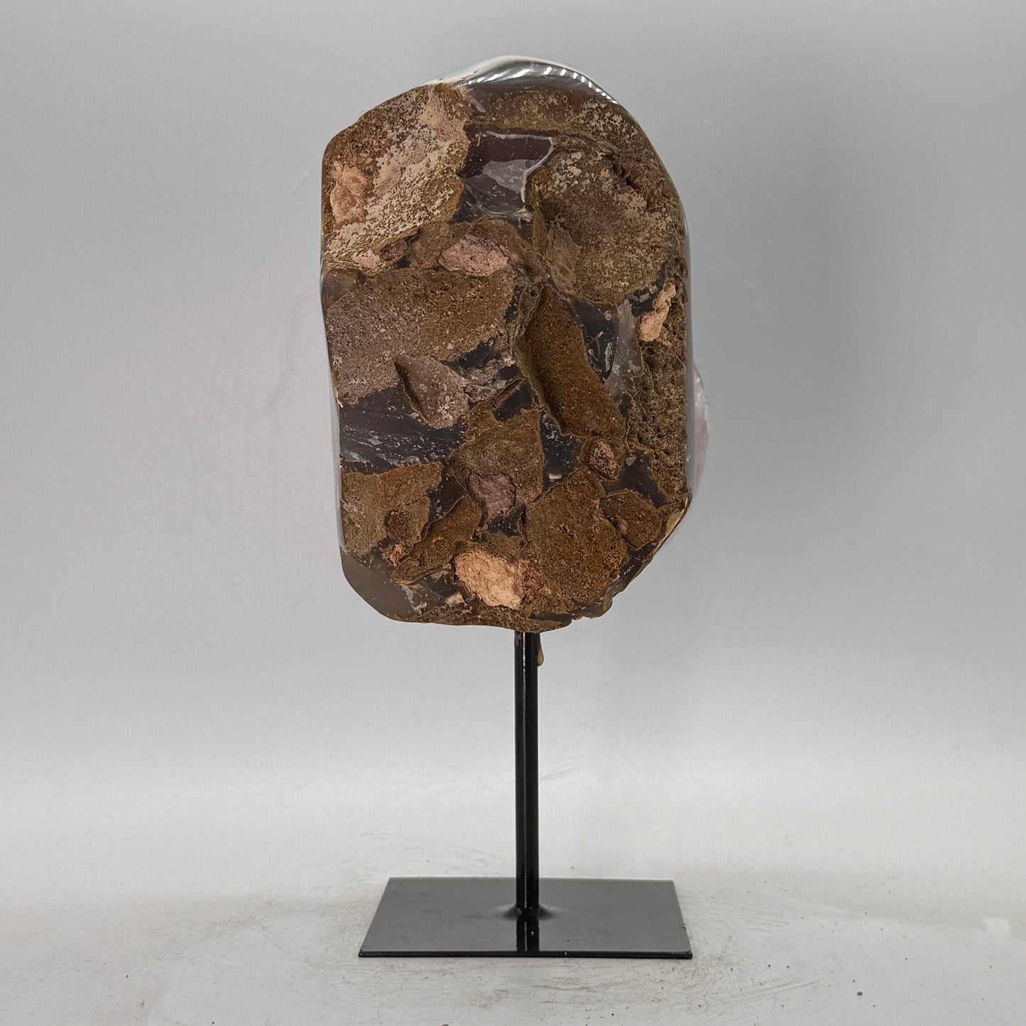 Rots Agaat met amethist op standaard #10