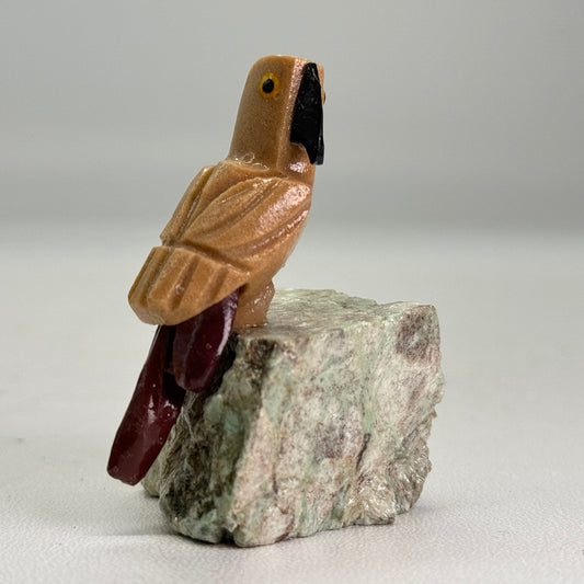 Mini papegaai van natuurlijk mineraal steen