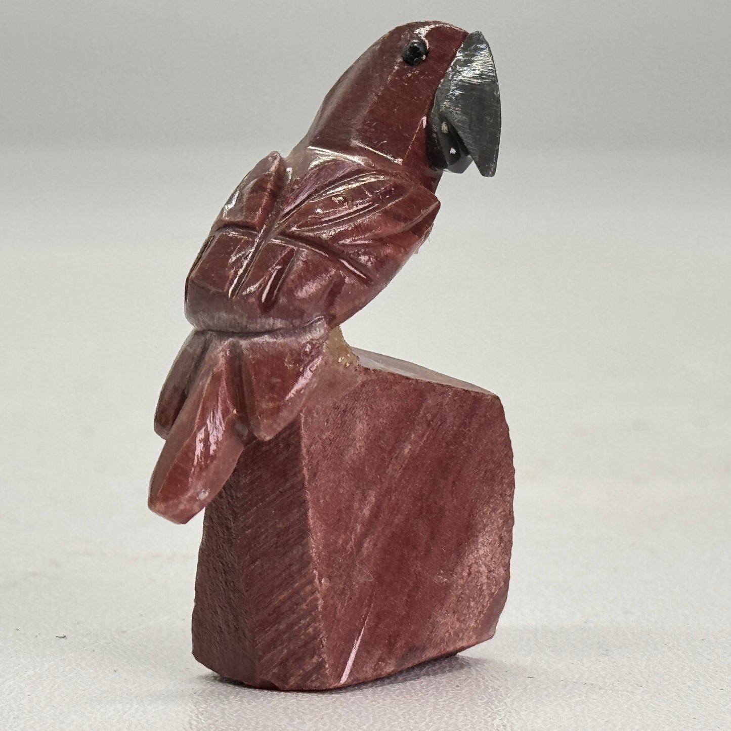 Mini papegaai van natuurlijk mineraal steen