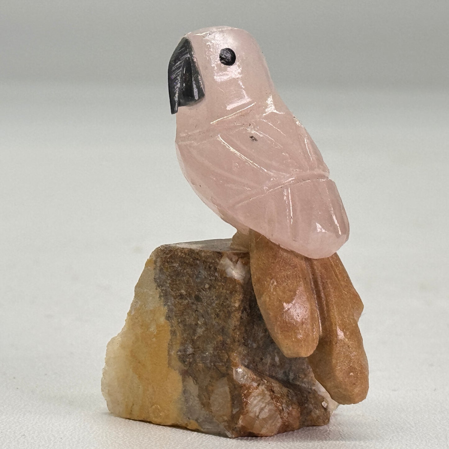 Mini papegaai van natuurlijk mineraal steen