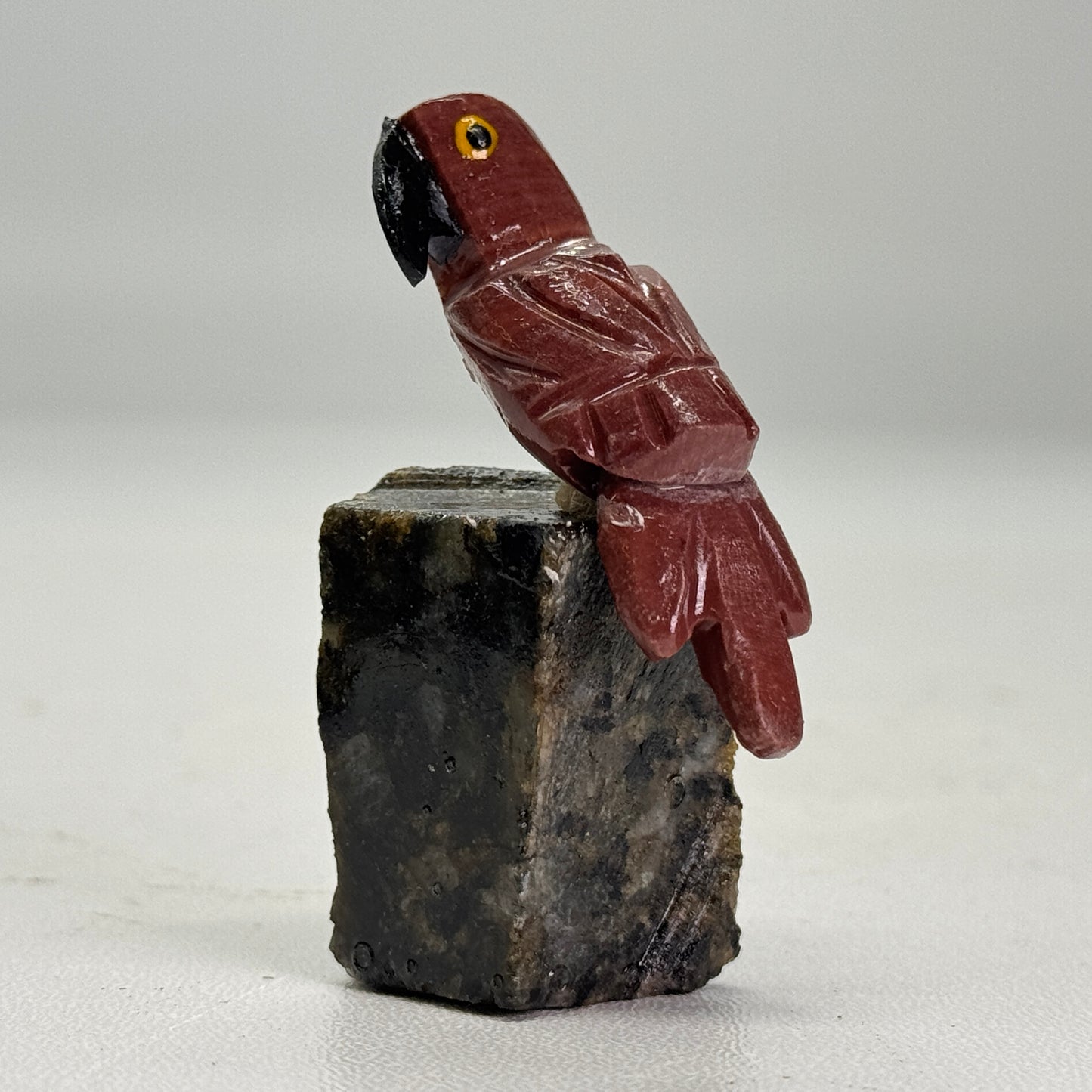 Mini papegaai van natuurlijk mineraal steen