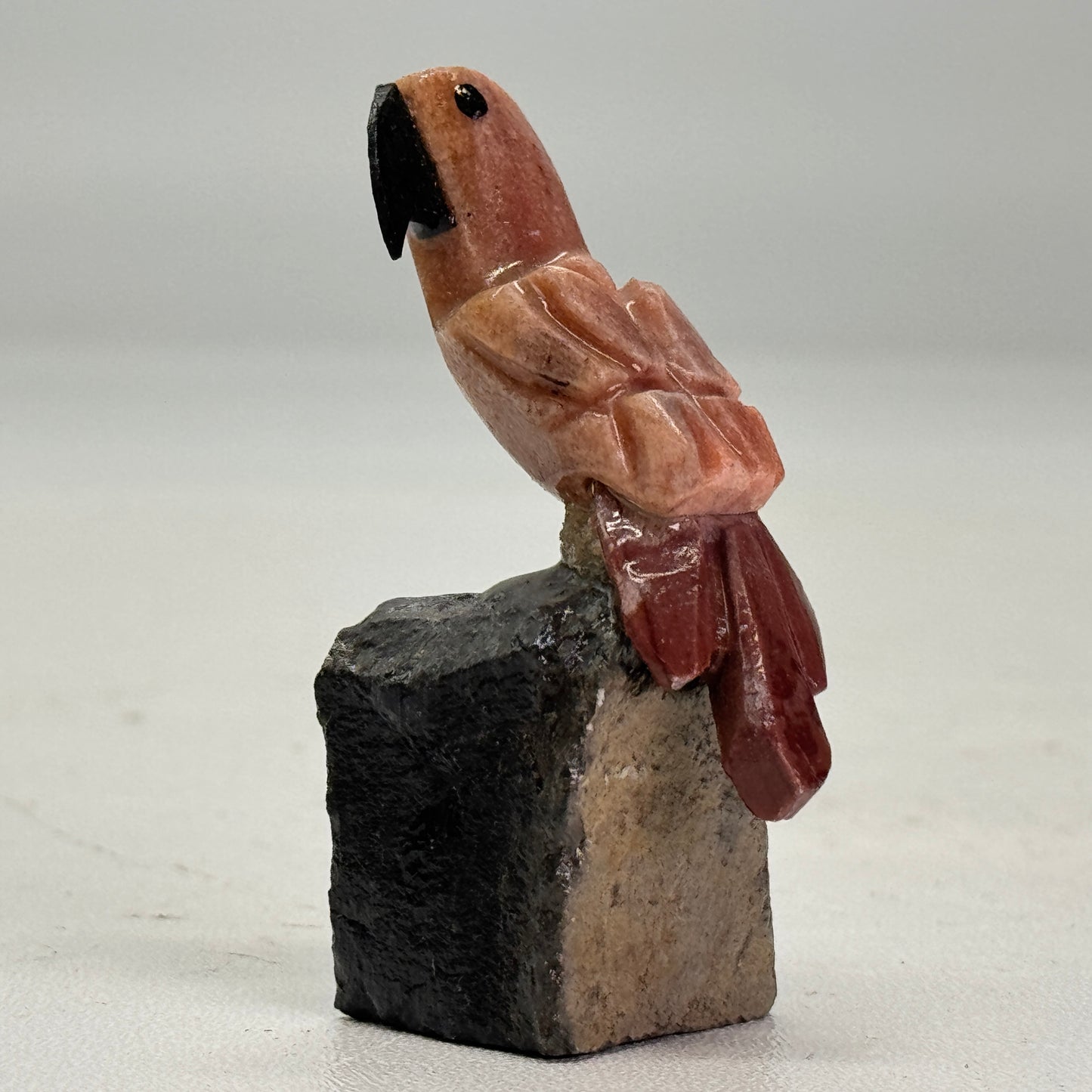 Mini papegaai van natuurlijk mineraal steen