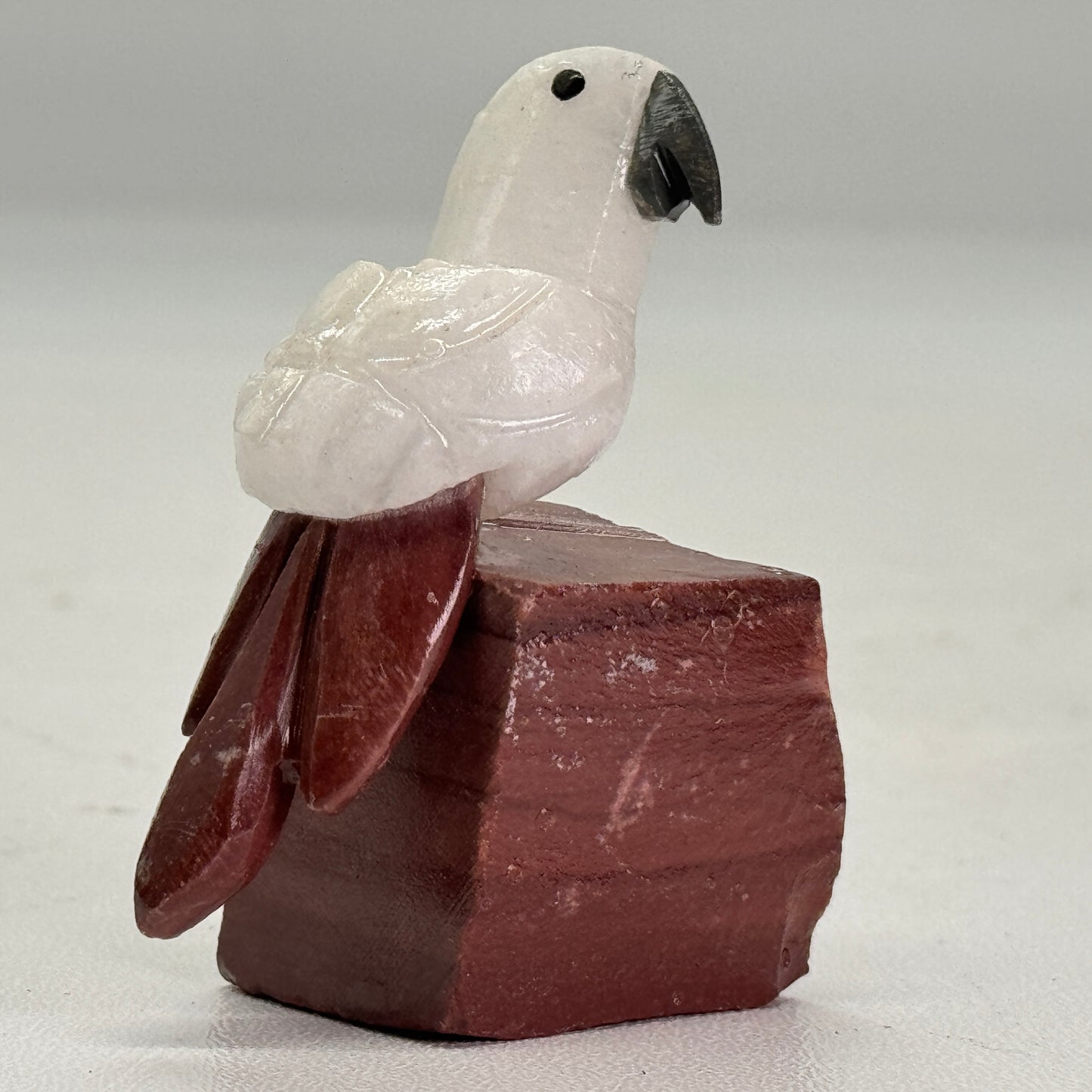 Mini papegaai van natuurlijk mineraal steen