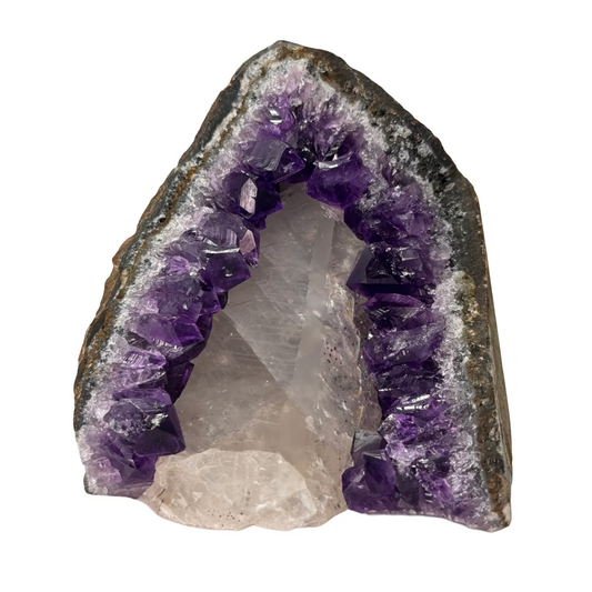 Amethist met calciet - speciale formatie #11