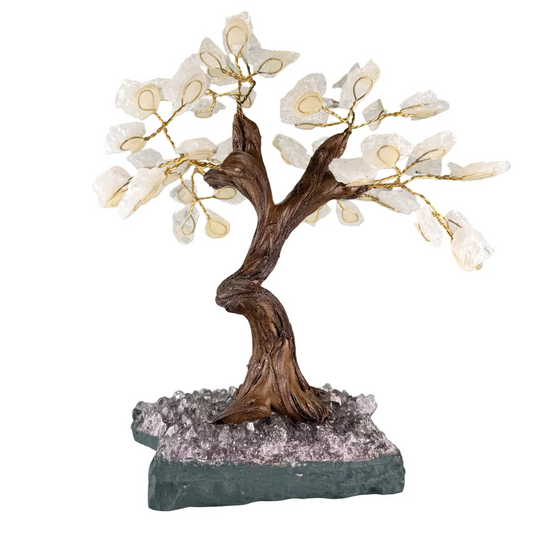Bergkristal edelsteen boom van 15 cm