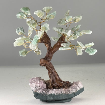 Groene kwarts edelsteen boom van 15 cm
