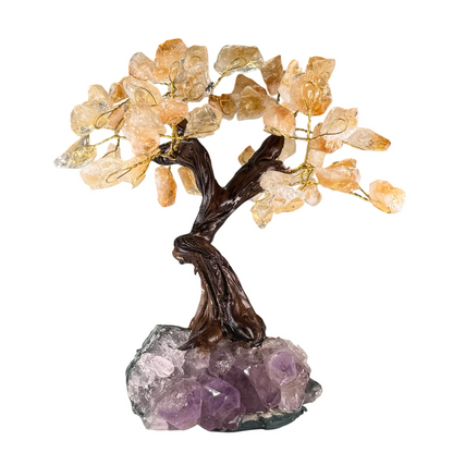Citrien edelsteen boom van 15 cm