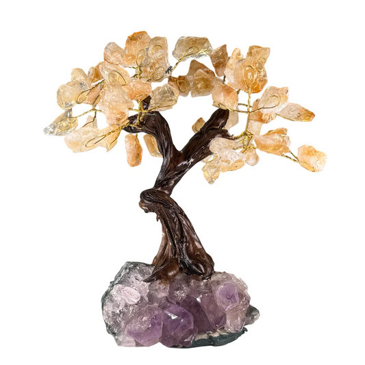 Citrien edelsteen boom van 15 cm