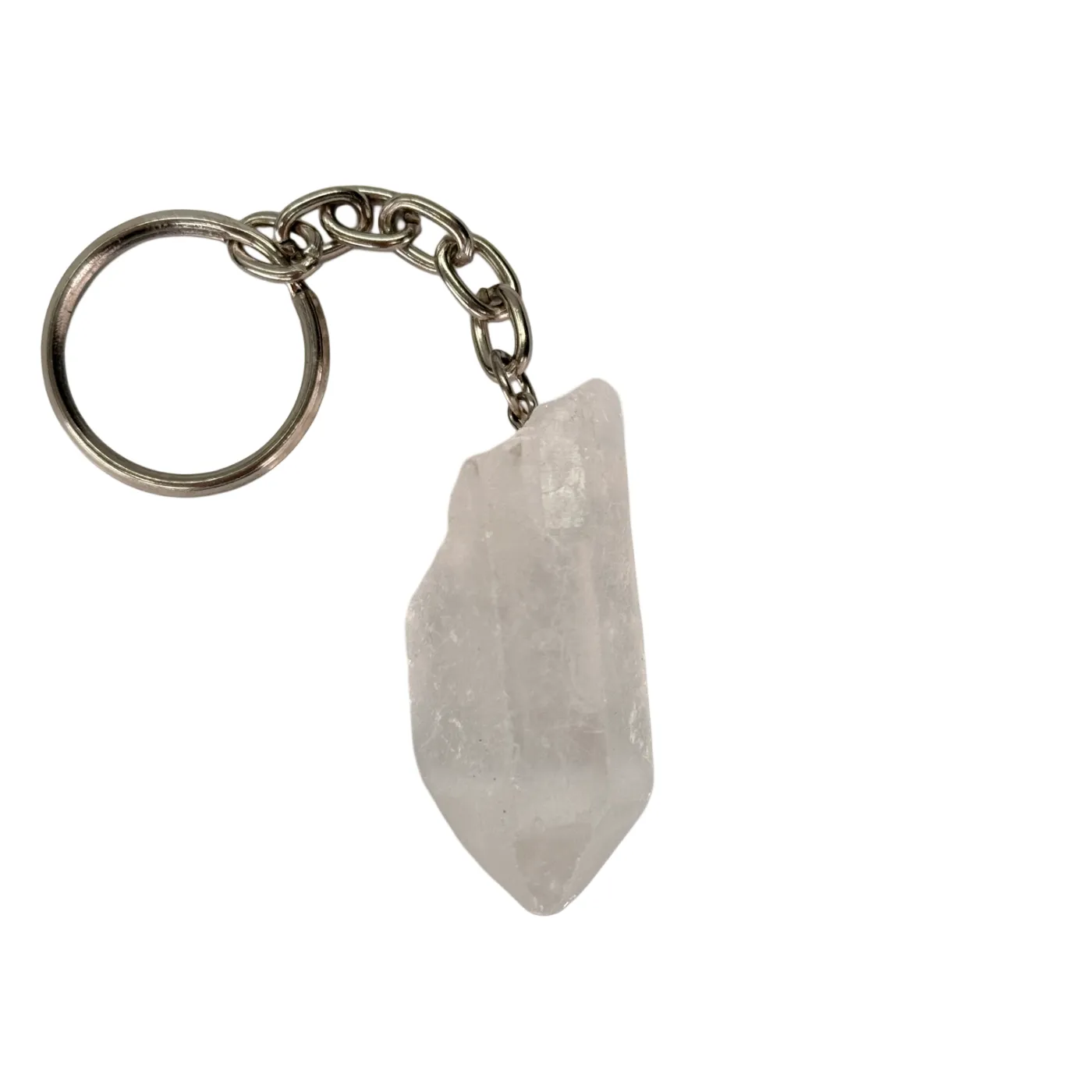 Bergkristal edelsteen sleutelhanger