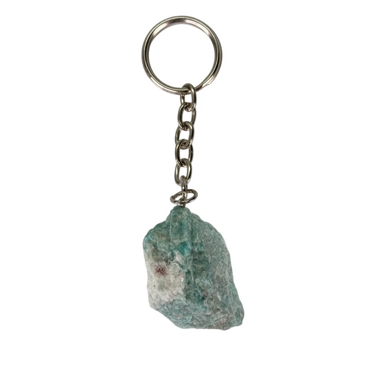Amazoniet edelsteen sleutelhanger