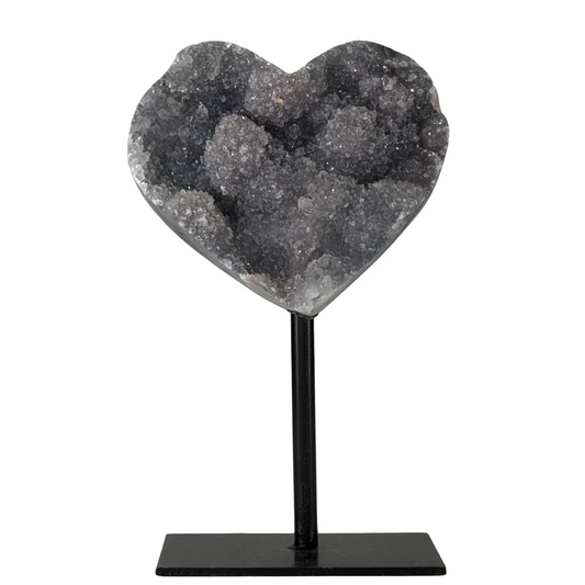 Amethist flower hart op standaard #1