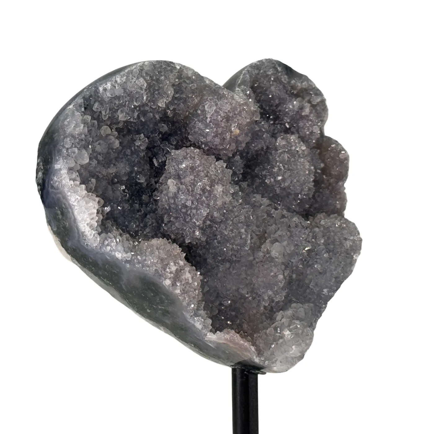 Amethist flower hart op standaard #1