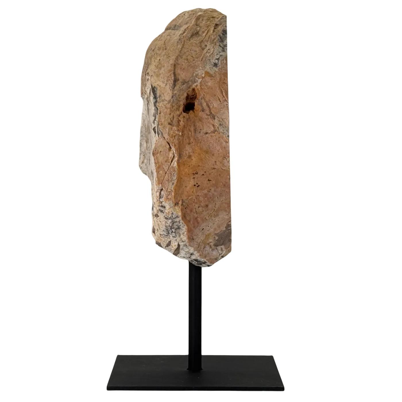 Agaat Geode op Zwarte Metalen Standaard – 18 cm #4