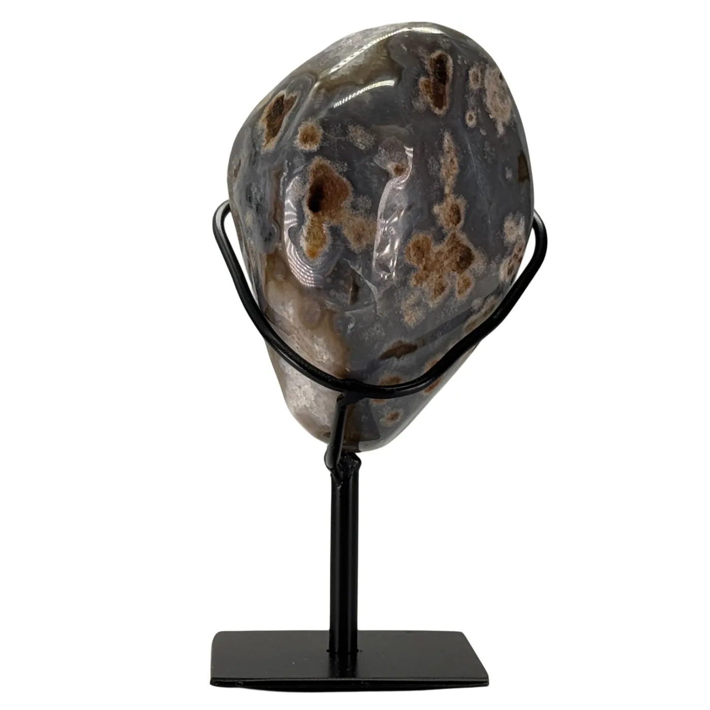 Amethist met agaat gepolijst op standaard #1