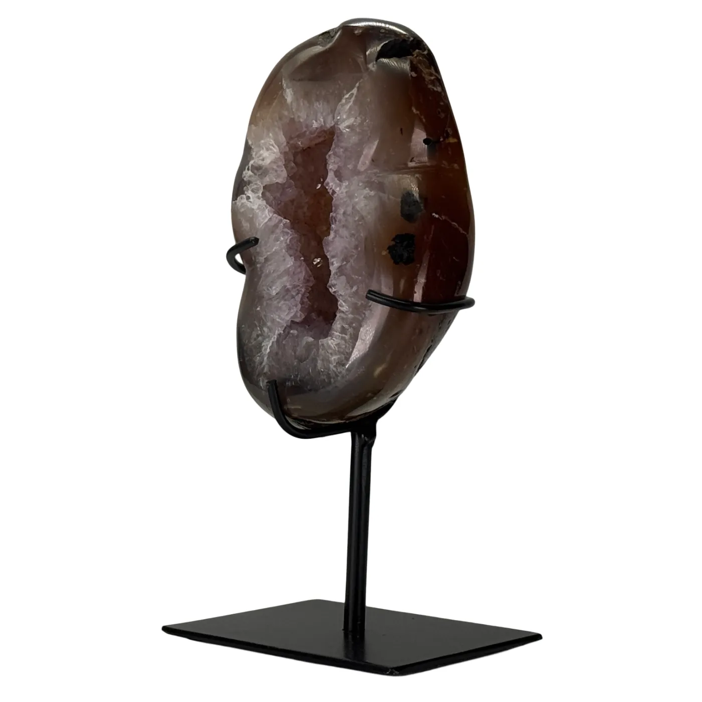 Amethist met agaat gepolijst op standaard #2