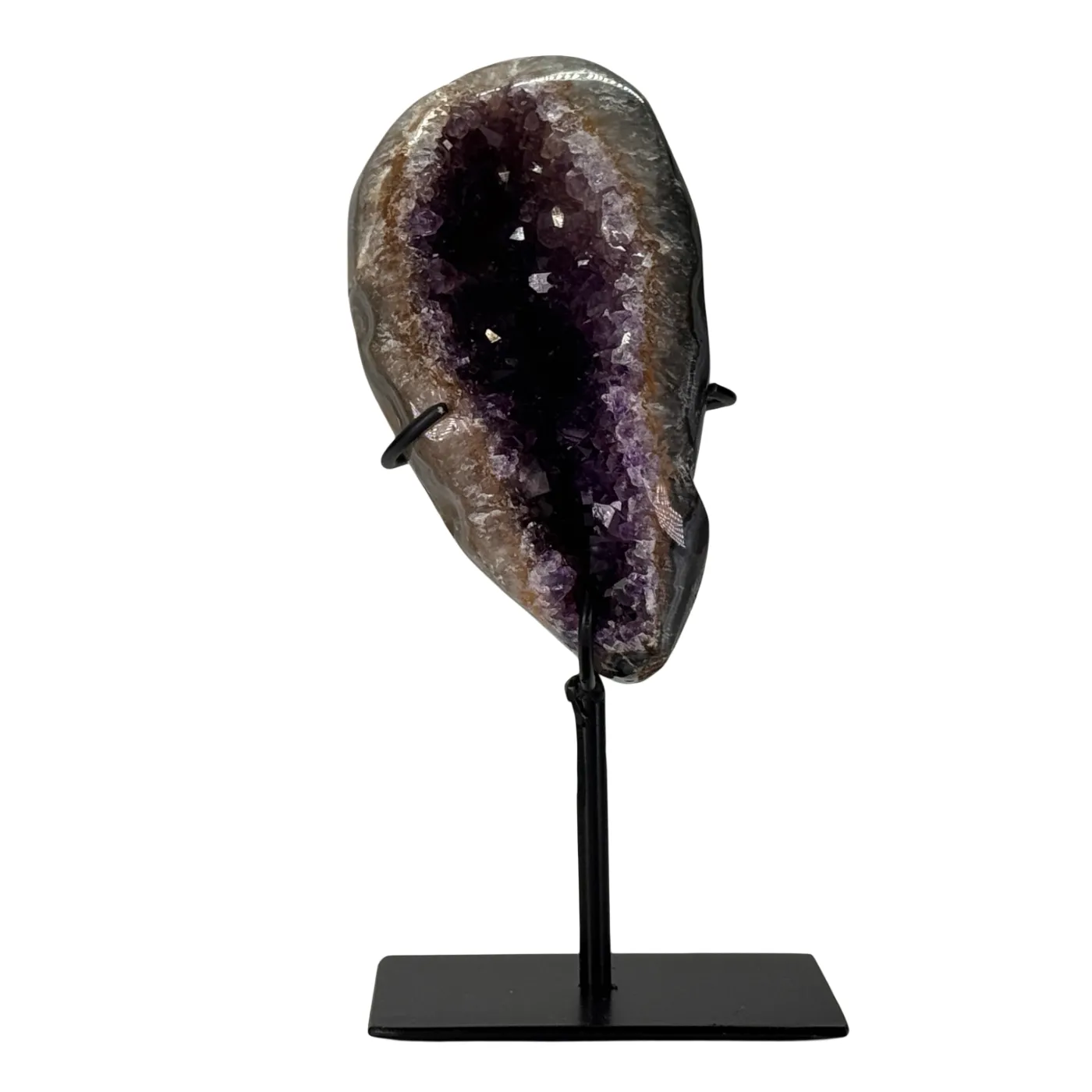 Amethist met agaat gepolijst op standaard #3