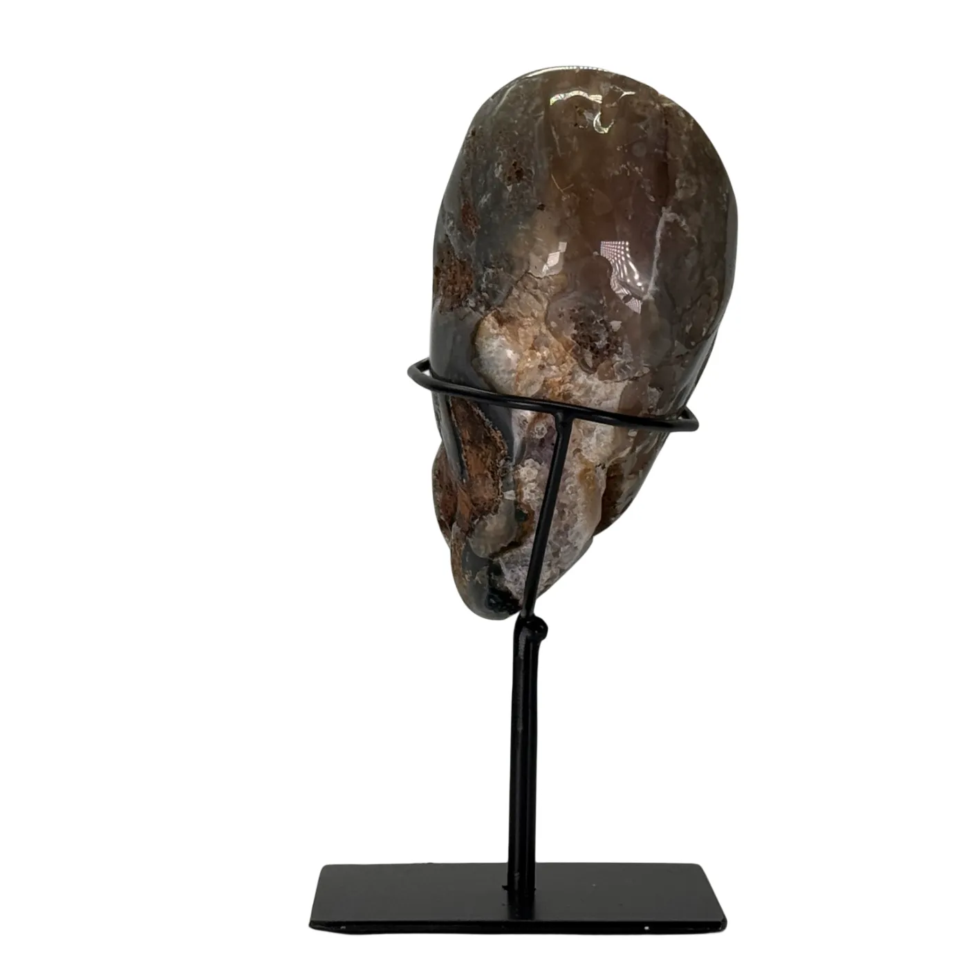 Amethist met agaat gepolijst op standaard #3