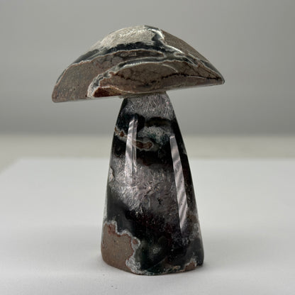 Mosagaat Paddenstoel met Calciet – 7,5 cm