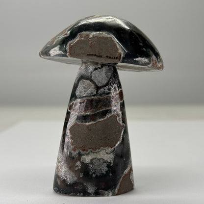 Mosagaat Paddenstoel met Calciet – 7,5 cm