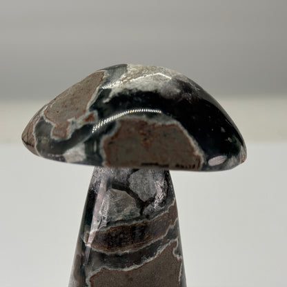 Mosagaat Paddenstoel met Calciet – 7,5 cm