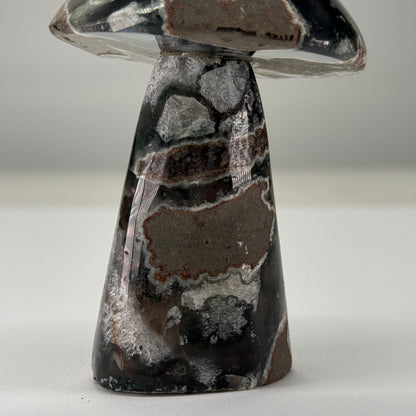 Mosagaat Paddenstoel met Calciet – 7,5 cm