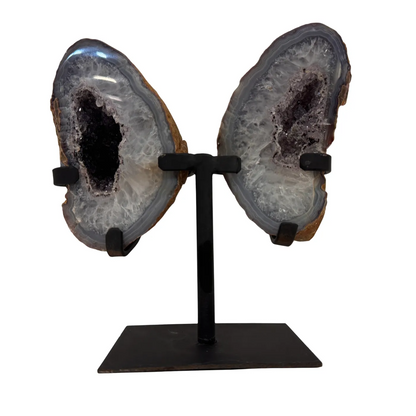 Agaat geode butterfly op standaard #2