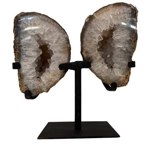 Agaat geode butterfly op standaard #4