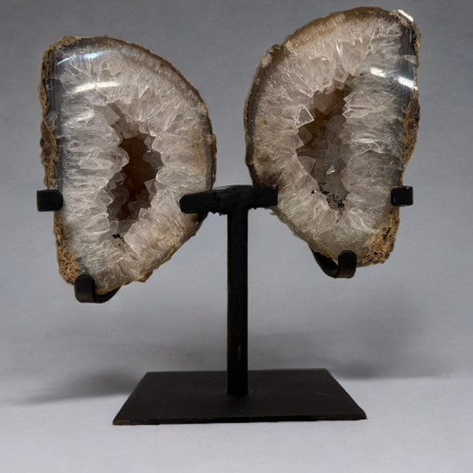 Agaat geode butterfly op standaard #4