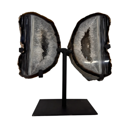 Agaat geode butterfly op standaard #6