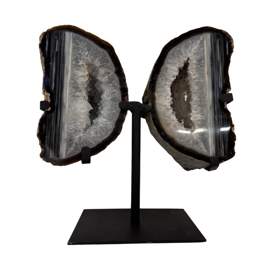 Agaat geode butterfly op standaard #6