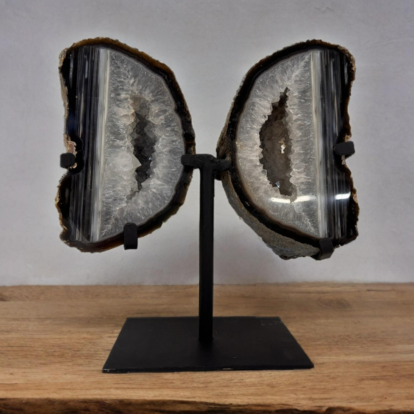 Agaat geode butterfly op standaard #6