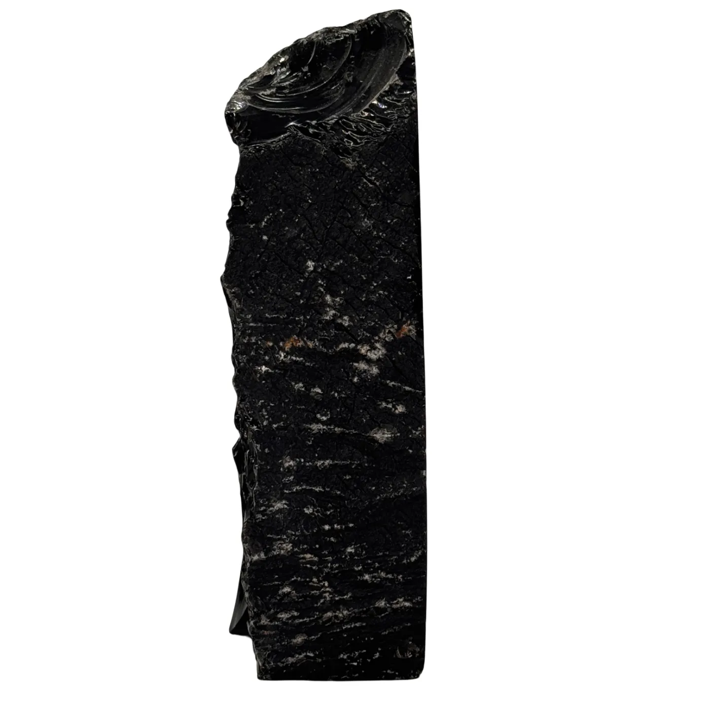 Zwarte obsidiaan cut base #6