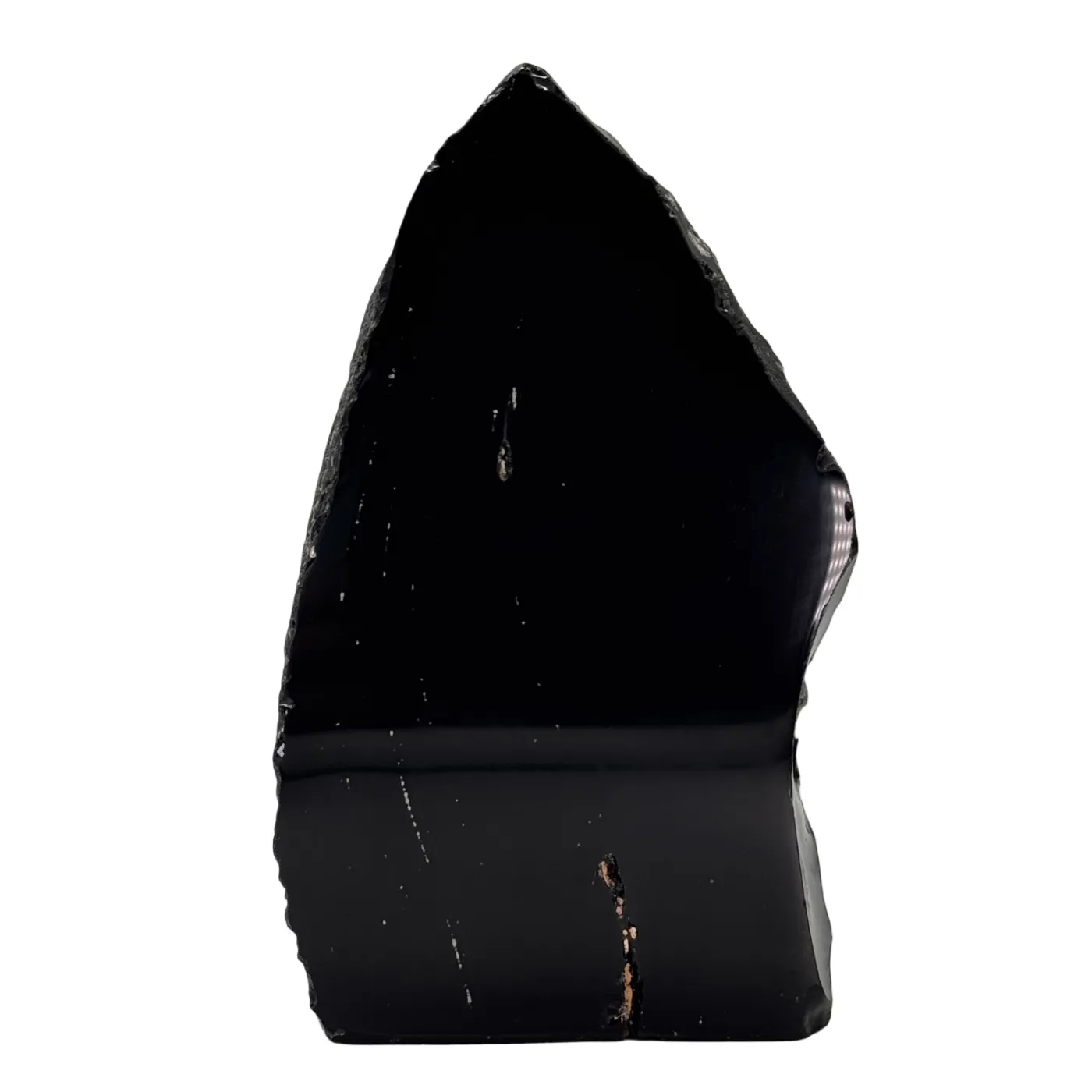 Zwarte obsidiaan cut base #6