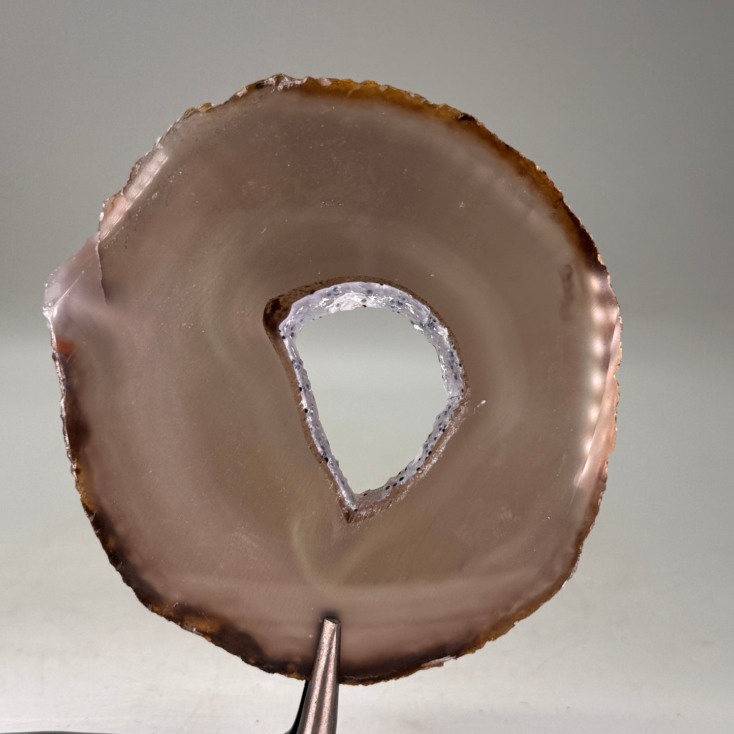 Dunne natuurlijke agaatschijf uit Brazilië