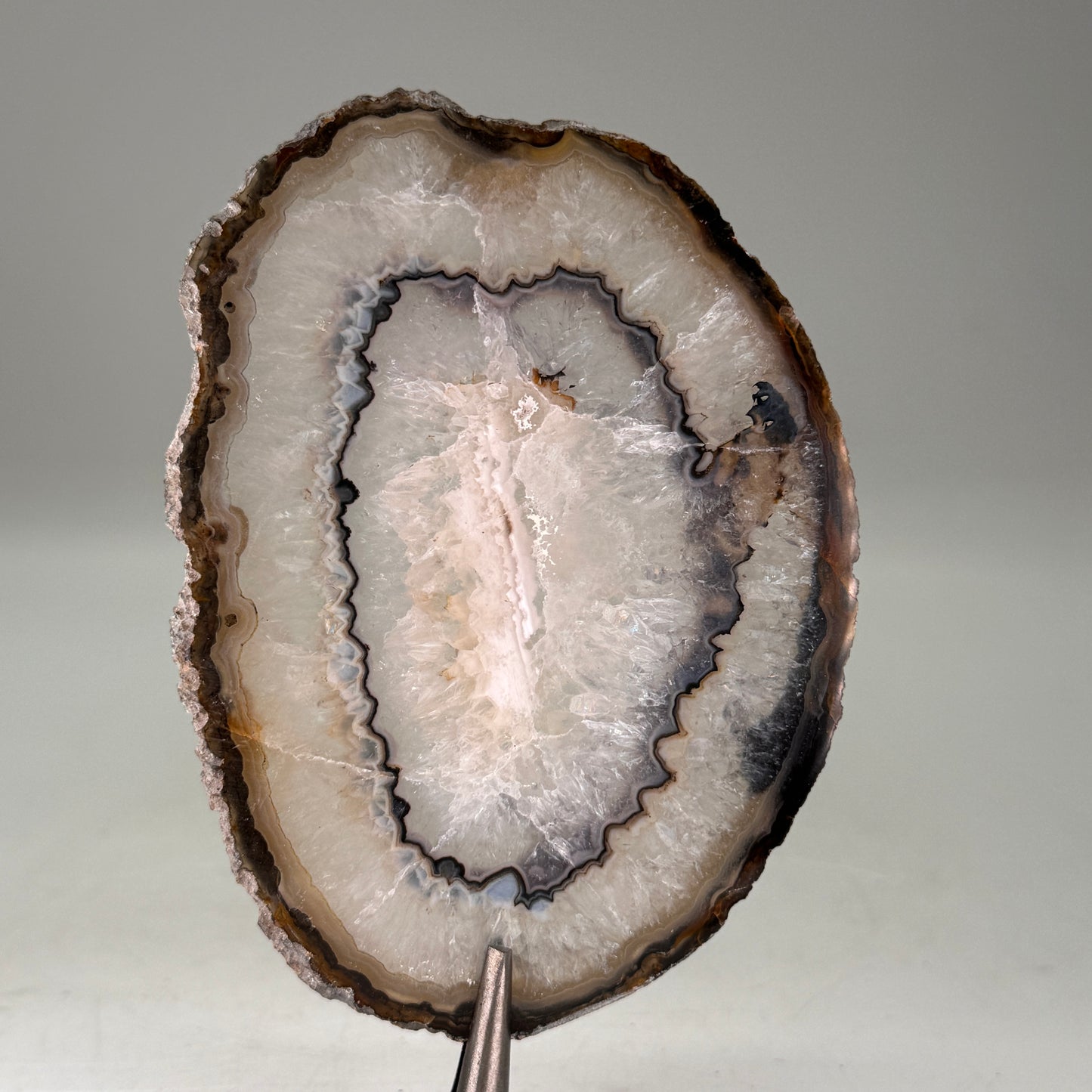 Dunne natuurlijke agaatschijf uit Brazilië