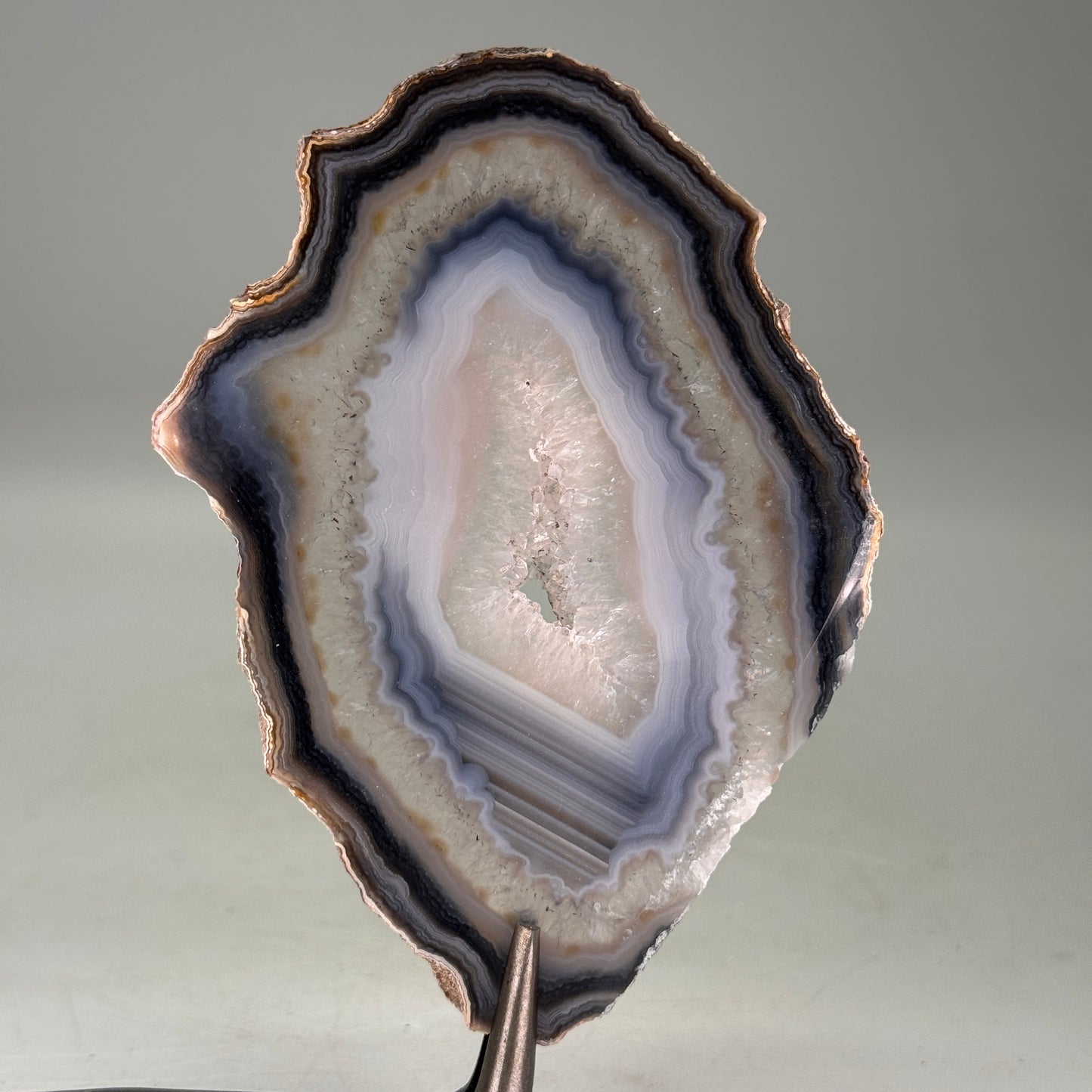 Dunne natuurlijke agaatschijf uit Brazilië