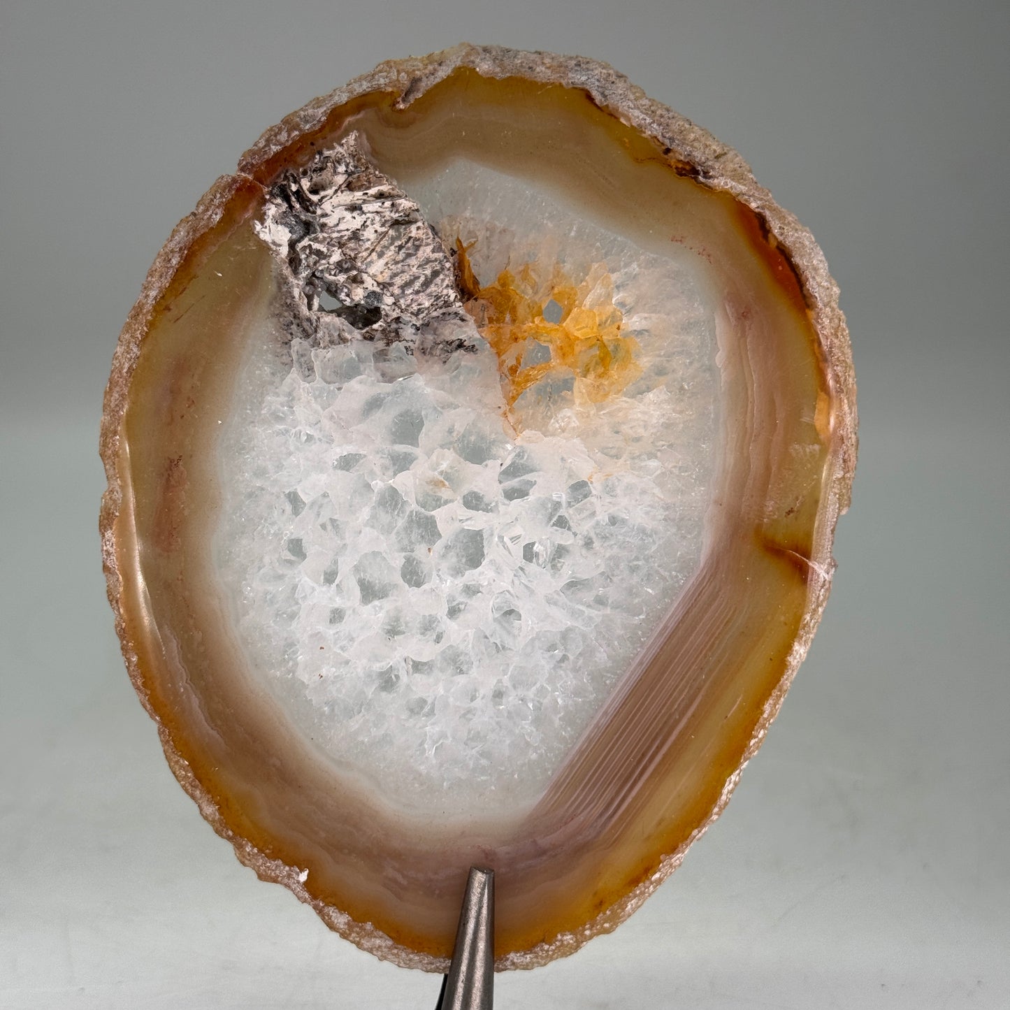 Dunne natuurlijke agaatschijf uit Brazilië