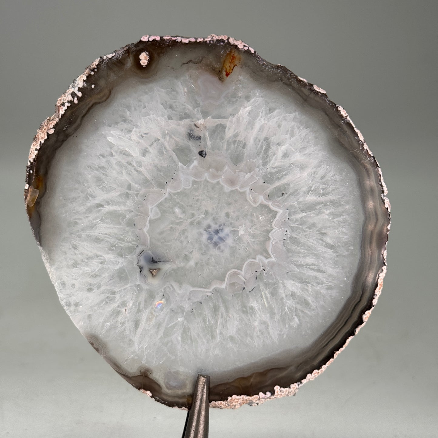 Dunne natuurlijke agaatschijf uit Brazilië