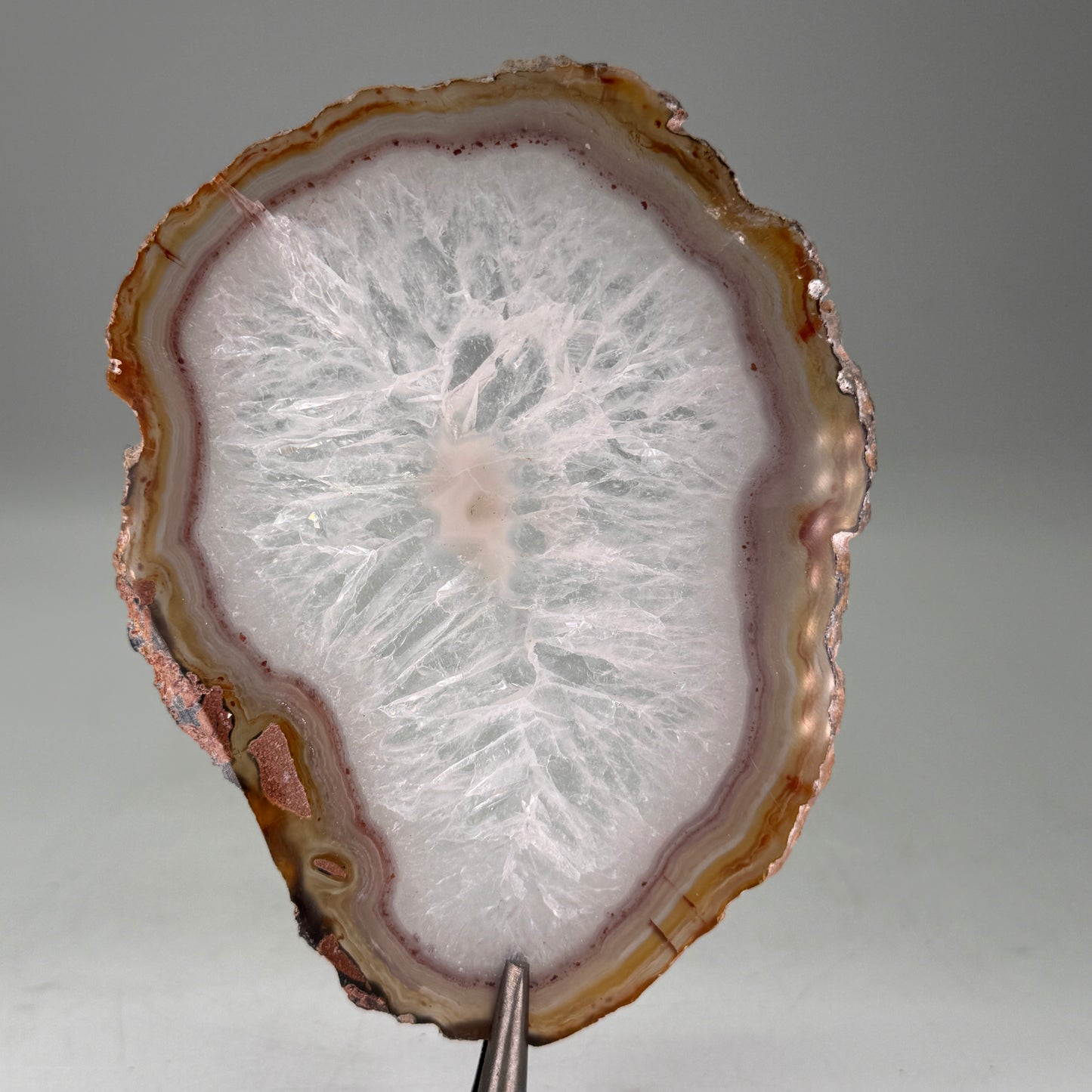 Dunne natuurlijke agaatschijf uit Brazilië