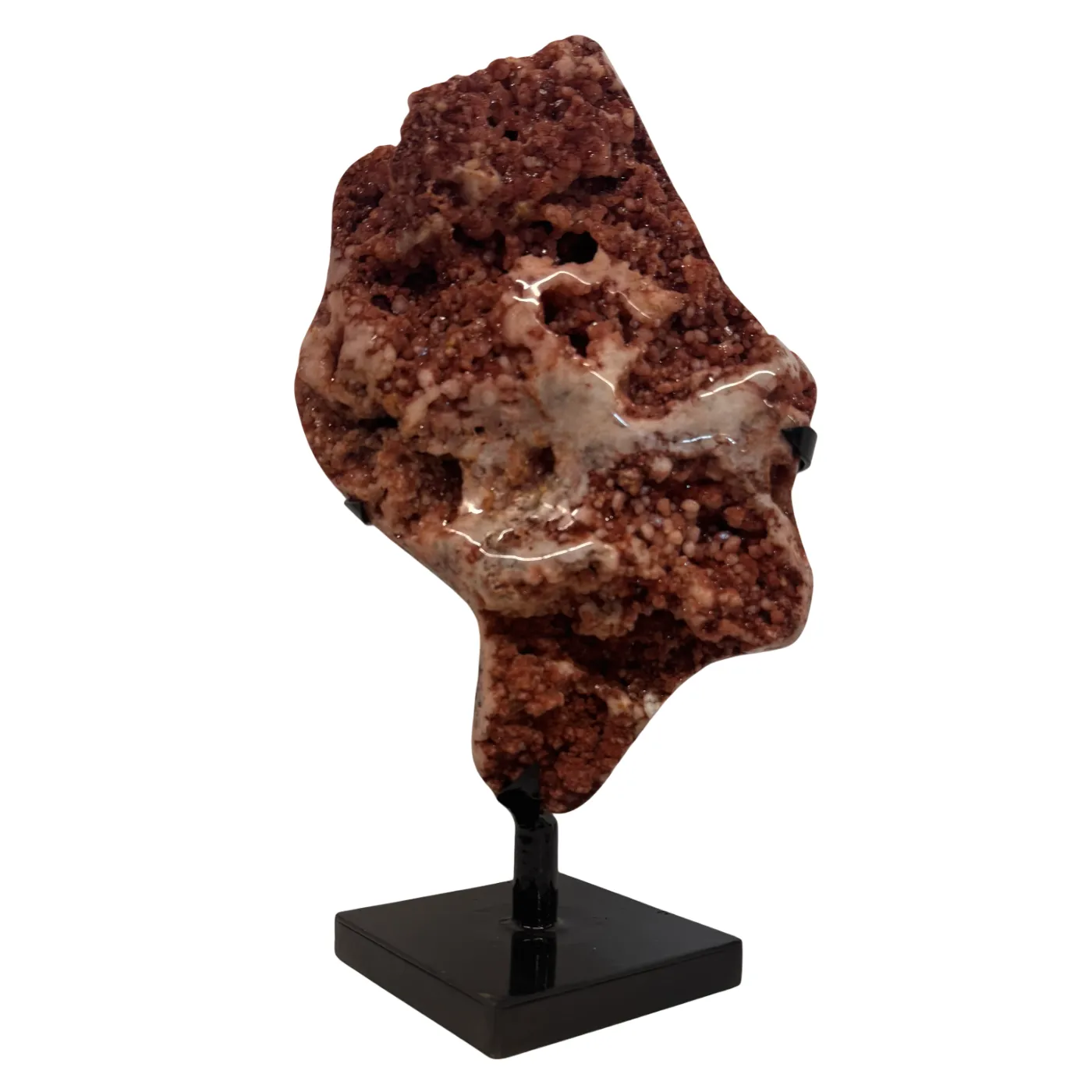 Améthyste rose sur support en métal noir – Haute qualité n° 3