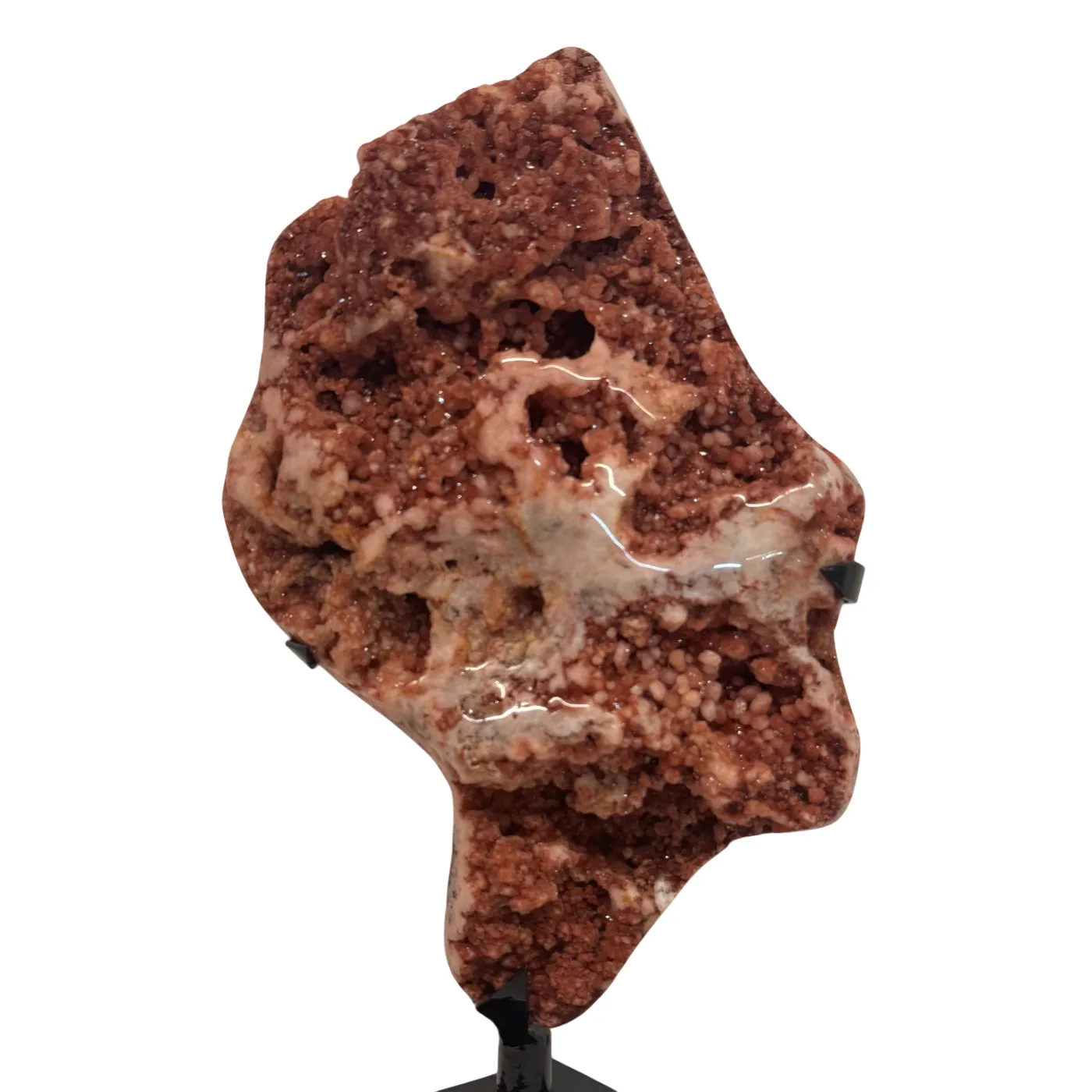 Améthyste rose sur support en métal noir – Haute qualité n° 3